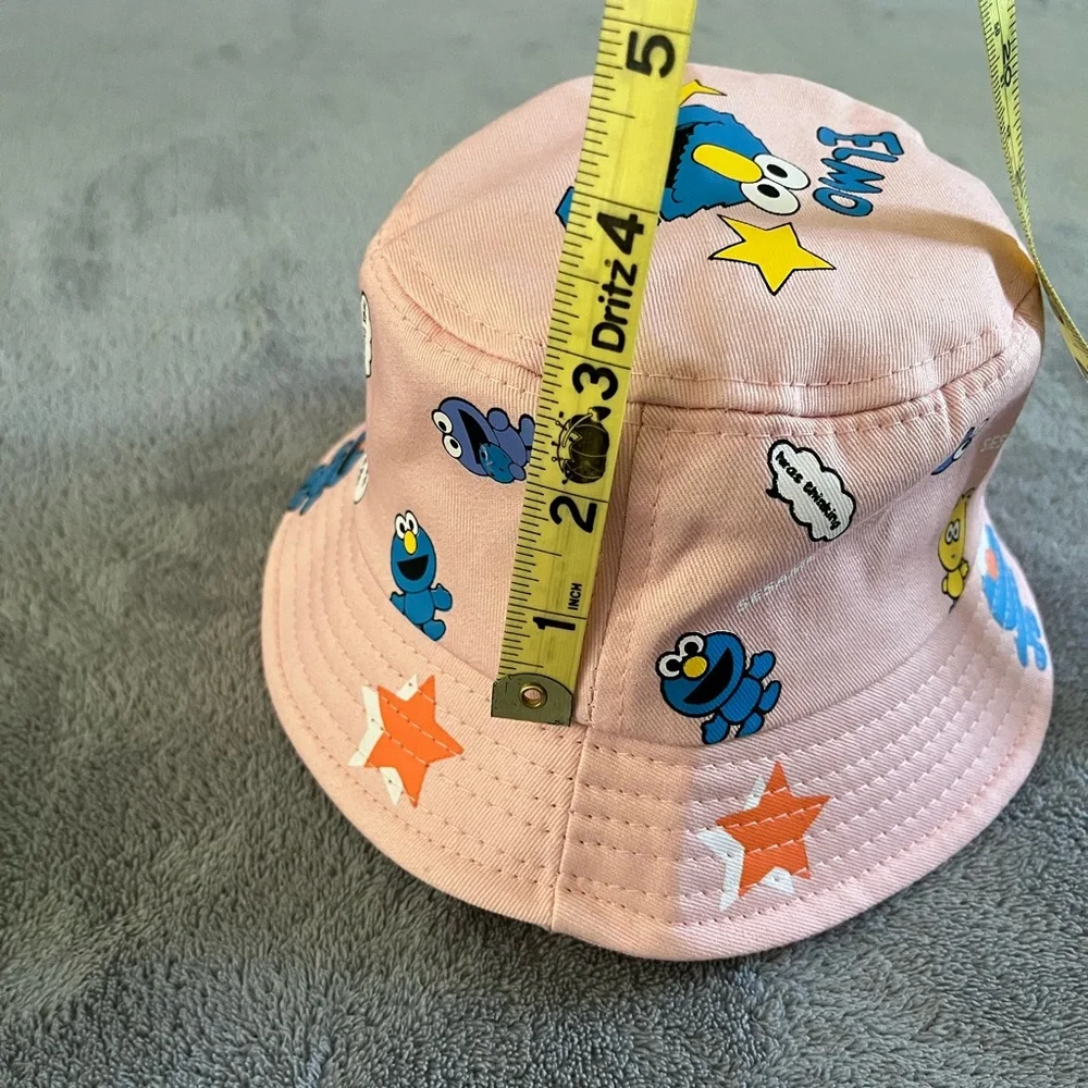 NWOT Kids Girls Sesame Street Printed Bucket Sun Hat UV Beach Hat Fisherman Caps